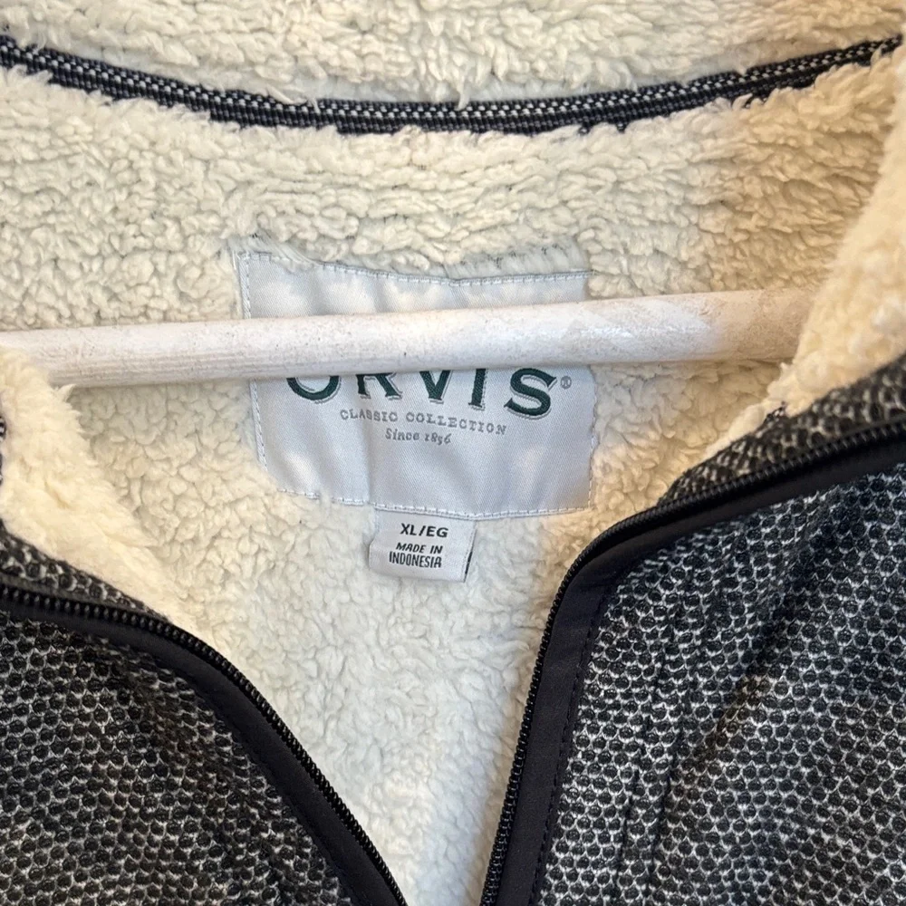 Orvis Men's Charcoal Zip-Up Sweater